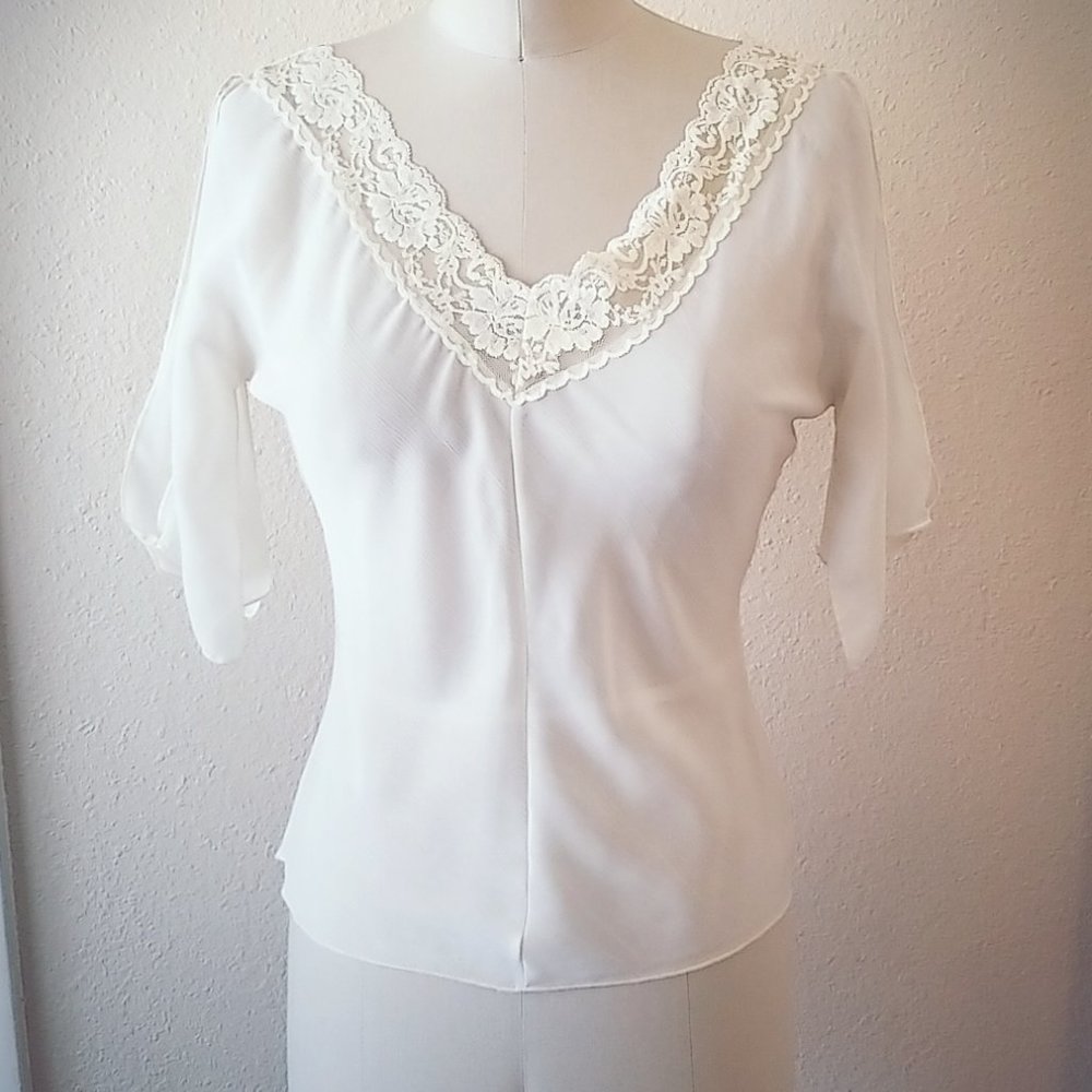 Sheer White Blouse